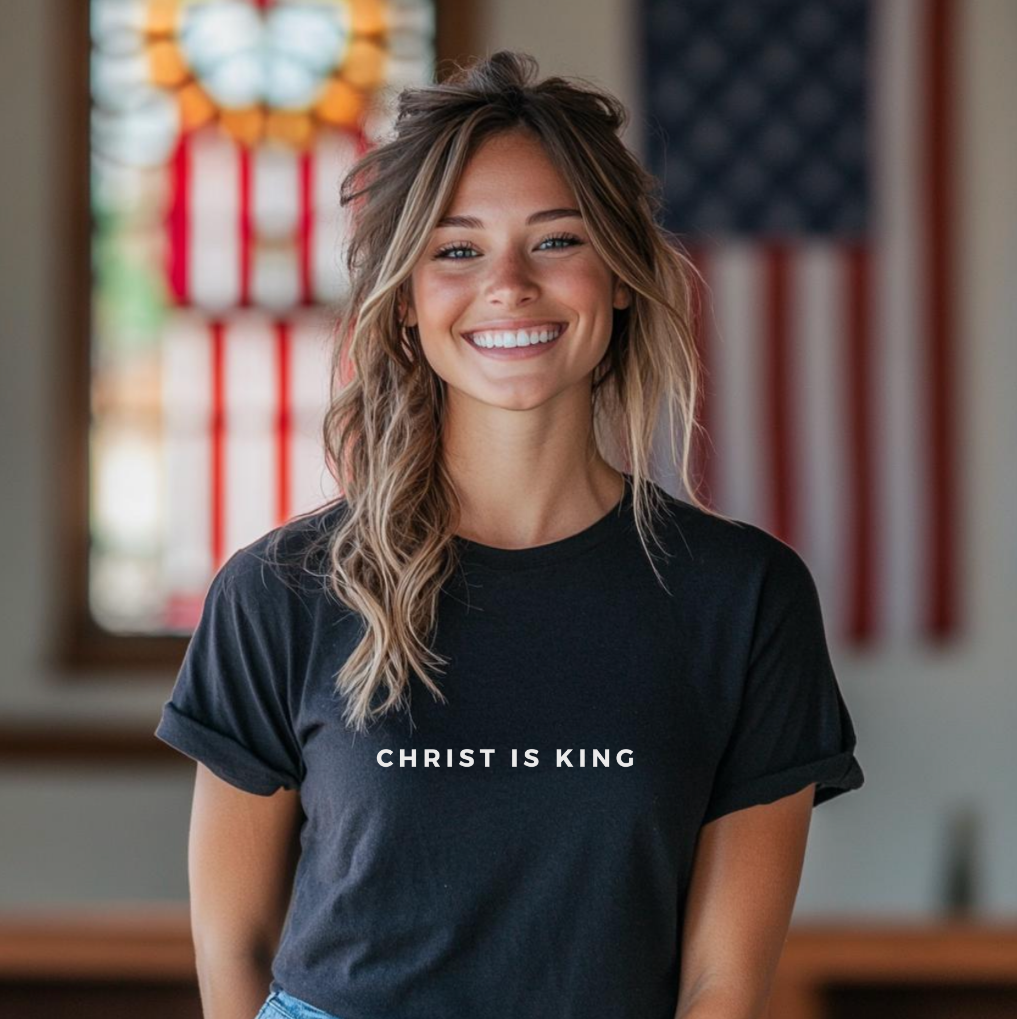 Christ is King White Logo Unisex T-shirt