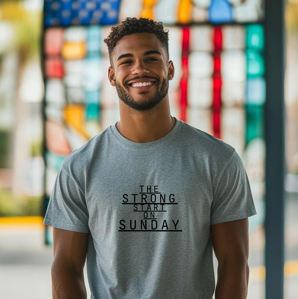 The Strong Start On Sunday Black Logo Unisex T-shirt