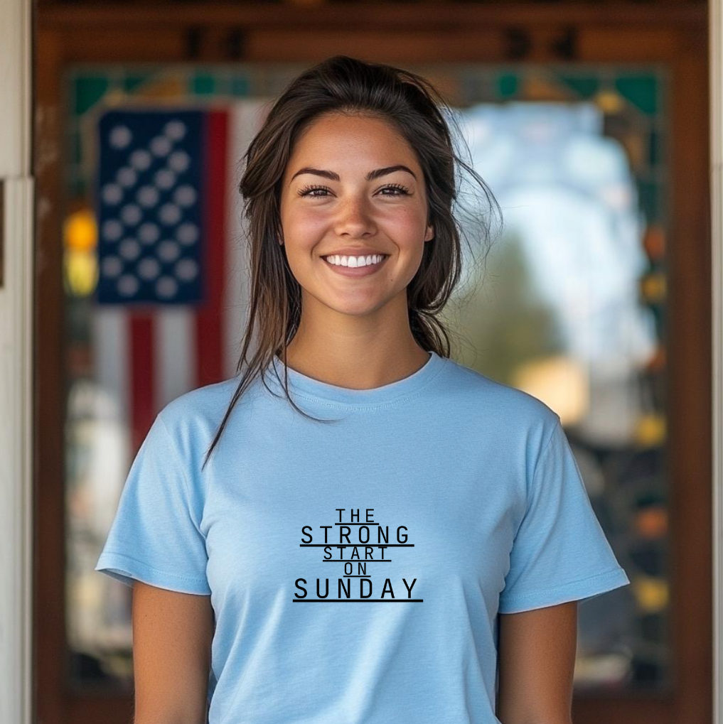 The Strong Start On Sunday Black Logo Unisex T-shirt