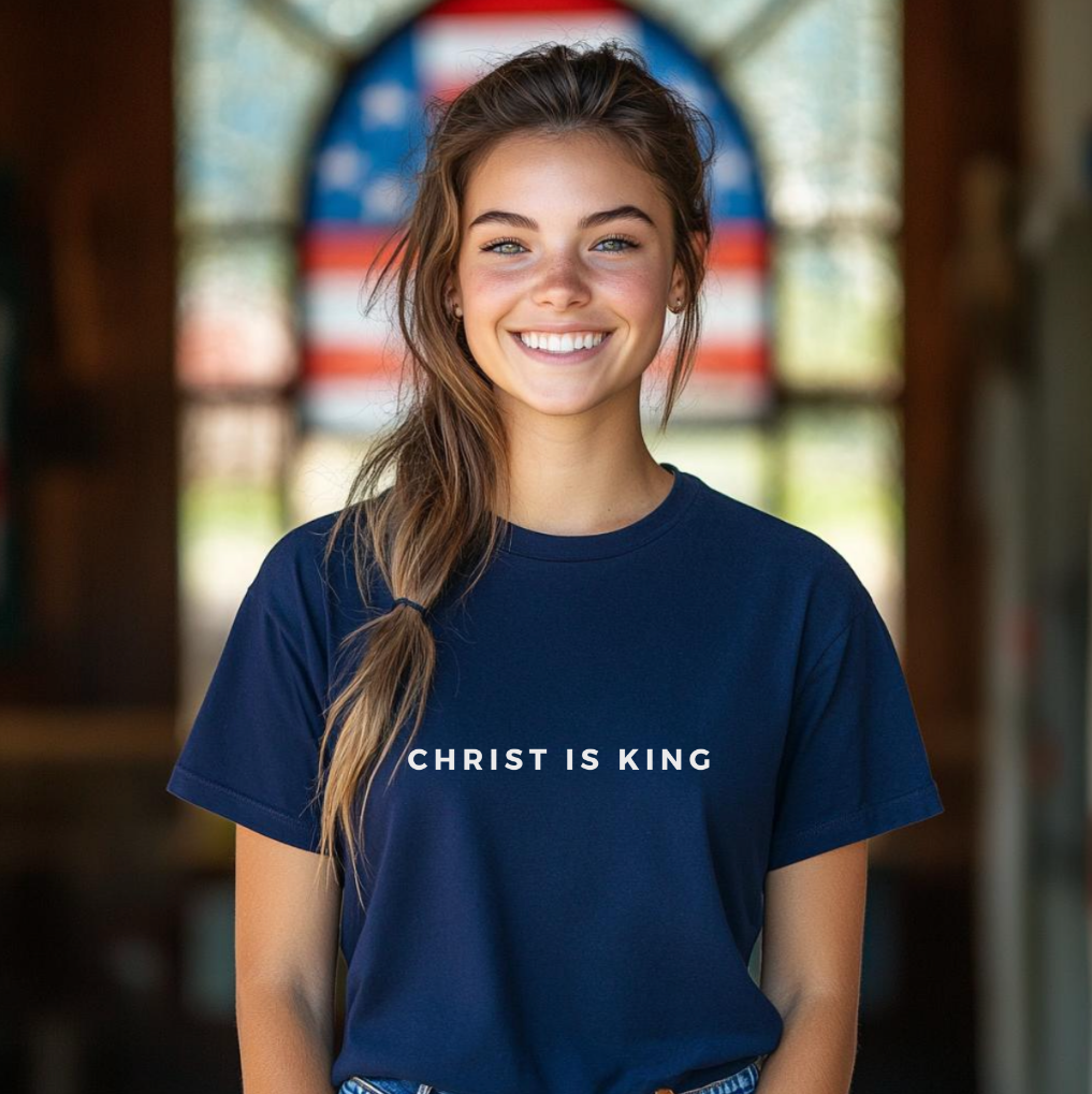 Christ is King White Logo Unisex T-shirt