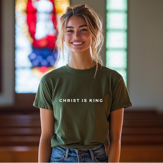 Christ is King White Logo Unisex T-shirt
